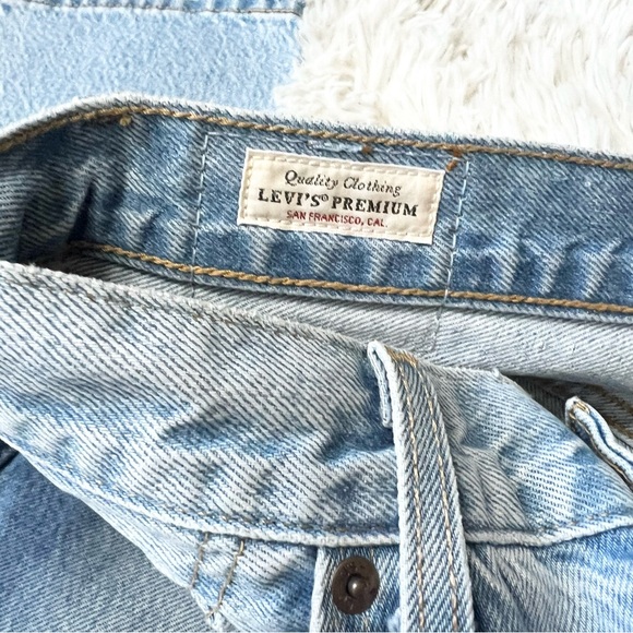 Levi's Middy Straight Leg Distressed Blue Jeans 29 - Picture 5 of 10